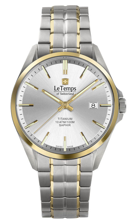 TITANIUM GENT SAPHIR QUARZ WATCH 100 M