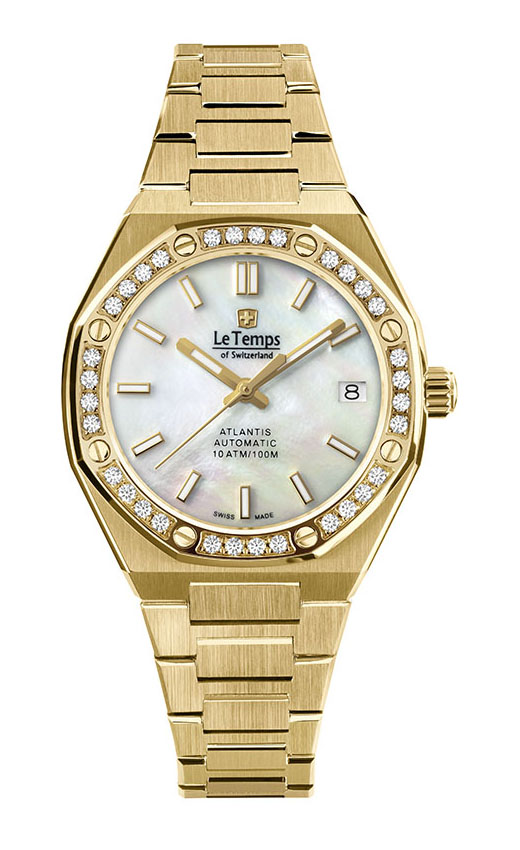 ATLANTIS LADY AUTOMATIC SAPHIR QUARZ WATCH 100M
